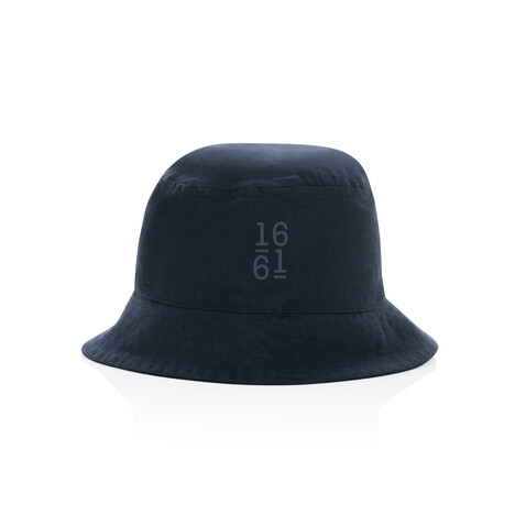 Impact AWARE™ 285g/m² ungefärbter rCanvas-OneSize-Fischerhut navy blau bedrucken, Art.-Nr. P453.085