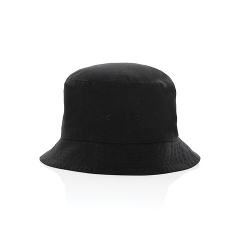 Impact AWARE™ 285g/m² ungefärbter rCanvas-OneSize-Fischerhut schwarz bedrucken, Art.-Nr. P453.081
