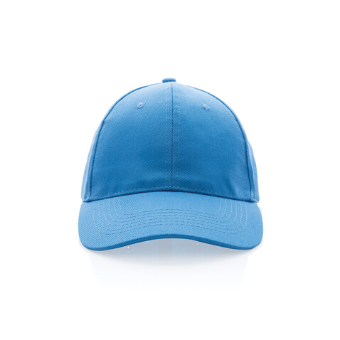 Impact 6 Panel Kappe aus 280gr rCotton mit AWARE™ Tracer tranquil blue bedrucken, Art.-Nr. P453.465