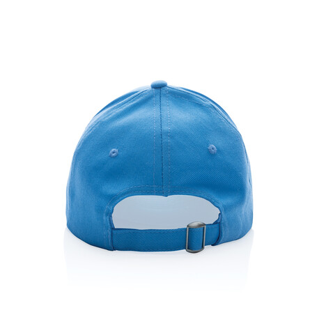 Impact 6 Panel Kappe aus 280gr rCotton mit AWARE™ Tracer tranquil blue bedrucken, Art.-Nr. P453.465