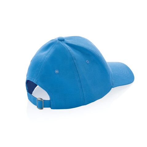 Impact 6 Panel Kappe aus 280gr rCotton mit AWARE™ Tracer tranquil blue bedrucken, Art.-Nr. P453.465