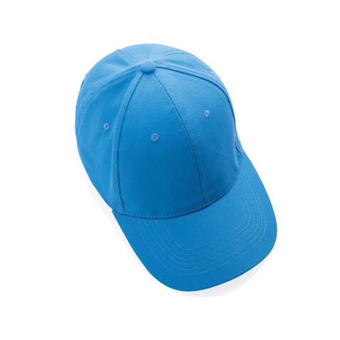 Impact 6 Panel Kappe aus 280gr rCotton mit AWARE™ Tracer tranquil blue bedrucken, Art.-Nr. P453.465