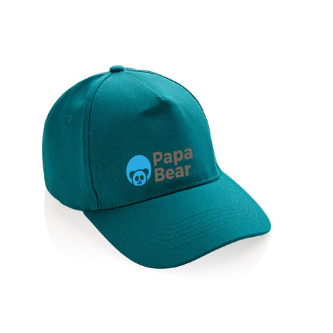 Impact 5 Panel Kappe aus 280gr rCotton mit AWARE™ Tracer verdigris bedrucken, Art.-Nr. P453.477