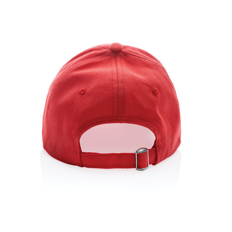 Impact 5 Panel Kappe aus 280gr rCotton mit AWARE™ Tracer luscious red bedrucken, Art.-Nr. P453.474