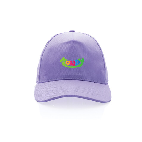 Impact 5 Panel Kappe aus 280gr rCotton mit AWARE™ Tracer lavender bedrucken, Art.-Nr. P453.470