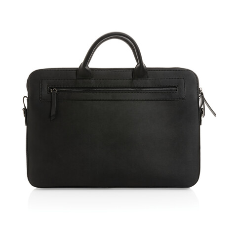 Swiss Peak 14&quot; Laptoptasche aus GRS recyceltem PU schwarz bedrucken, Art.-Nr. P732.191