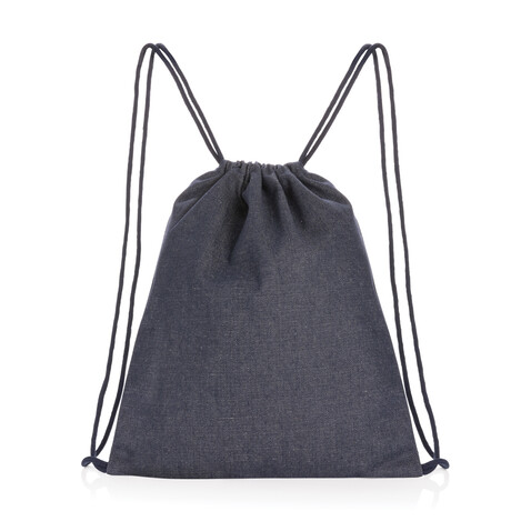 Impact AWARE™ Rucksack aus recyceltem Denim mit Kordelzug blau bedrucken, Art.-Nr. P762.835