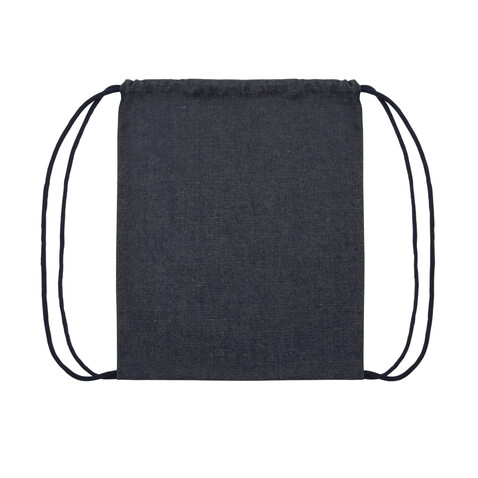 Impact AWARE™ Rucksack aus recyceltem Denim mit Kordelzug blau bedrucken, Art.-Nr. P762.835