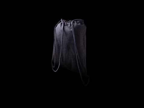 Impact AWARE™ Rucksack aus recyceltem Denim mit Kordelzug blau bedrucken, Art.-Nr. P762.835