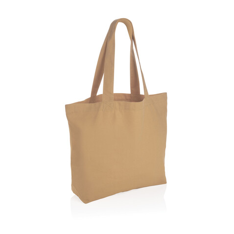 Impact Aware™ 240g/m² rcCanvas Shopper + Tasche, ungefärbt braun bedrucken, Art.-Nr. P762.969