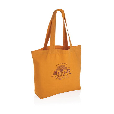 Impact Aware™ 240g/m² rCanvas Shopper mit Tasche sundial orange bedrucken, Art.-Nr. P762.978