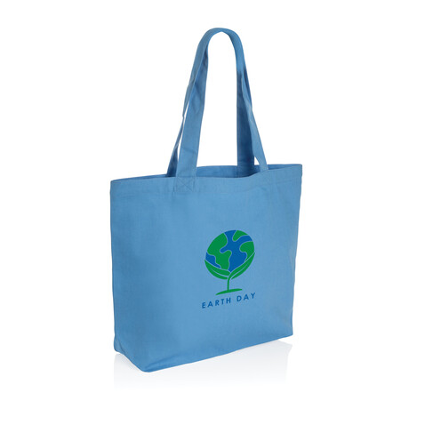 Impact Aware™ 240g/m² rCanvas Shopper mit Tasche tranquil blue bedrucken, Art.-Nr. P762.975