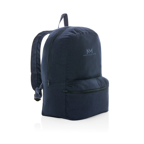 Impact Aware™ 285g/m² rCanvas-Rucksack, ungefärbt navy blau bedrucken, Art.-Nr. P762.985