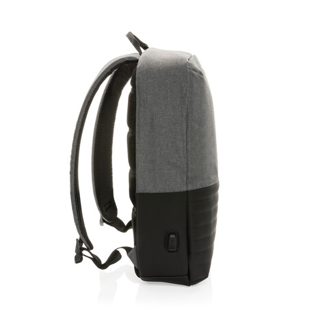 Swiss Peak AWARE™ Anti-Theft-RFID 15.6&quot;-Laptop-Rucksack grau bedrucken, Art.-Nr. P763.132