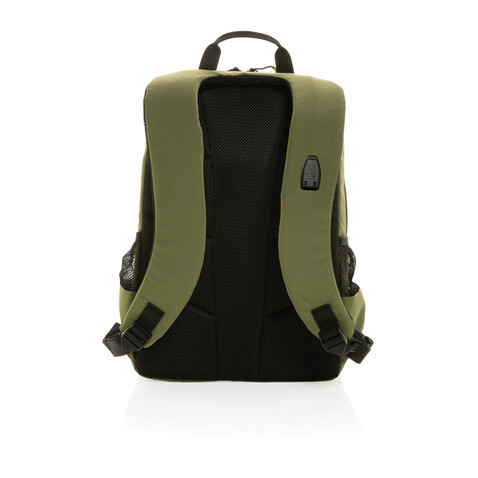 Impact AWARE™ Lima 15.6&quot; RFID Laptop-Rucksack grün, grün bedrucken, Art.-Nr. P763.157