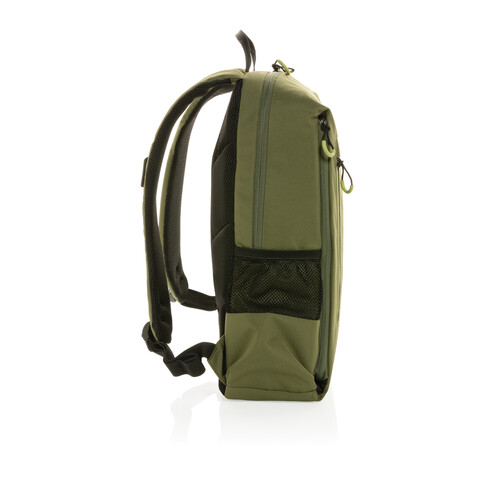 Impact AWARE™ Lima 15.6&quot; RFID Laptop-Rucksack grün, grün bedrucken, Art.-Nr. P763.157