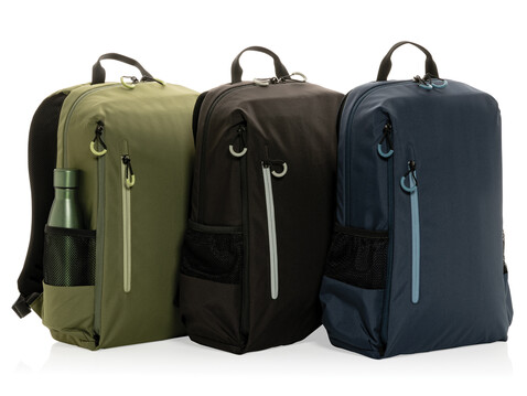 Impact AWARE™ Lima 15.6&quot; RFID Laptop-Rucksack grün, grün bedrucken, Art.-Nr. P763.157