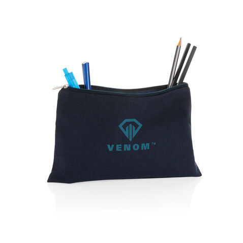 Impact Aware™ 285g/m² Stifte-Etui aus ungefärbtem Canvas navy blau bedrucken, Art.-Nr. P820.775