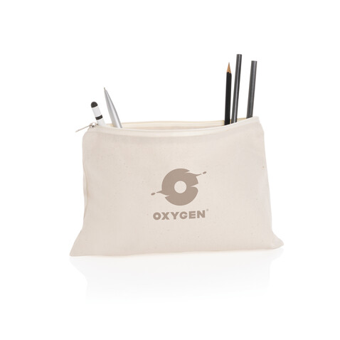 Impact Aware™ 285g/m² Stifte-Etui aus ungefärbtem Canvas off white bedrucken, Art.-Nr. P820.770
