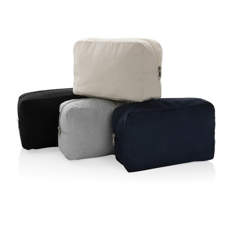 Impact Aware™ 285g/m² Kosmetiktasche aus ungefärbtem Canvas navy blau bedrucken, Art.-Nr. P820.785