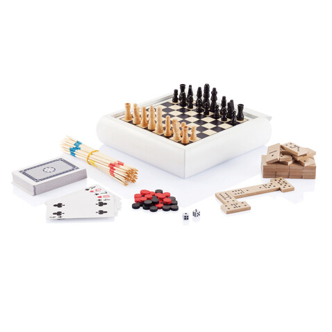 5-in-1 Spieleset weiß bedrucken, Art.-Nr. P940.253