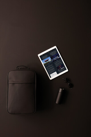 VINGA Baltimore Travel Rucksack schwarz bedrucken, Art.-Nr. 500319