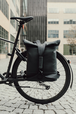 VINGA Baltimore Fahrradtasche schwarz bedrucken, Art.-Nr. 501819
