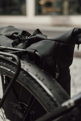 VINGA Baltimore Fahrradtasche schwarz bedrucken, Art.-Nr. 501819