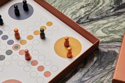 VINGA ‚Ludo‘ – Coffee Table Game braun bedrucken, Art.-Nr. 9160