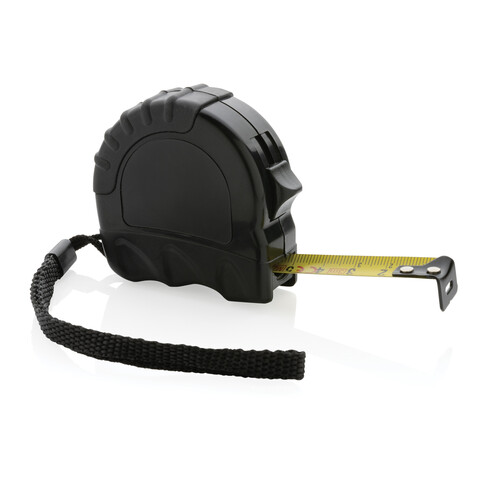 3m/16mm Maßband aus RCS recyceltem Kunststoff schwarz bedrucken, Art.-Nr. P112.101