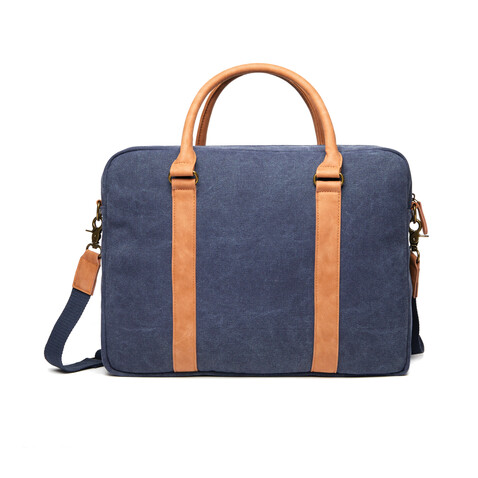 VINGA Bosler Computertasche aus RCS recyceltem Canvas navy blau bedrucken, Art.-Nr. 522321