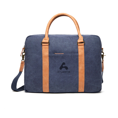 VINGA Bosler Computertasche aus RCS recyceltem Canvas navy blau bedrucken, Art.-Nr. 522321