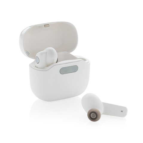 TWS Ohrhörer in UV-C Sterilisations Lade-Case weiß bedrucken, Art.-Nr. P329.073