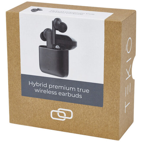 Hybrid True Wireless Premium-Ohrhörer, schwarz bedrucken, Art.-Nr. 12429790