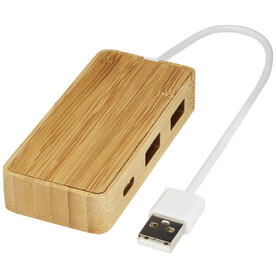 Tapas USB-Hub aus Bambus, natur bedrucken, Art.-Nr. 12430606