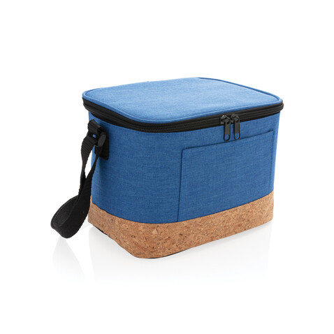 Two-Tone Kühltasche mit Korkdetails blau bedrucken, Art.-Nr. P422.265