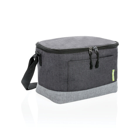 Zweifarbige RPET Kühltasche grau, grau bedrucken, Art.-Nr. P422.282