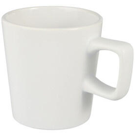 Ross 280 ml Keramiktasse, weiss bedrucken, Art.-Nr. 10072601