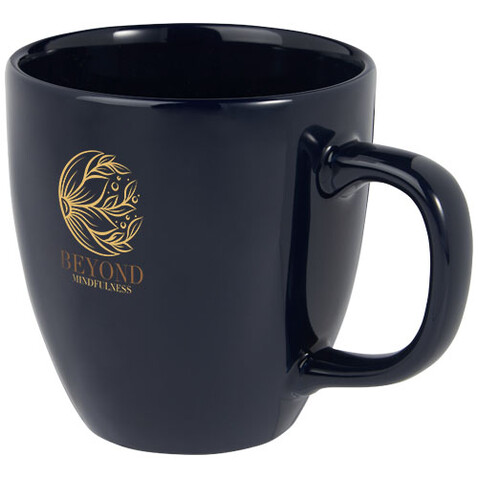 Moni 430 ml Keramiktasse, navy bedrucken, Art.-Nr. 10072755