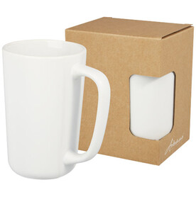 Perk 480 ml Keramiktasse, weiss bedrucken, Art.-Nr. 10072801