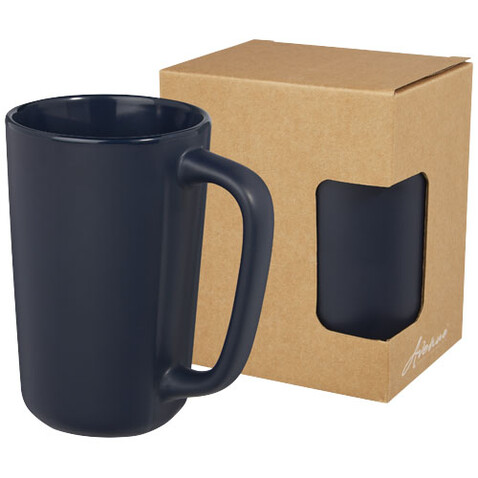 Perk 480 ml Keramiktasse, navy bedrucken, Art.-Nr. 10072855