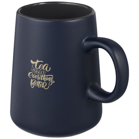 Joe 450 ml Keramiktasse, navy bedrucken, Art.-Nr. 10072955