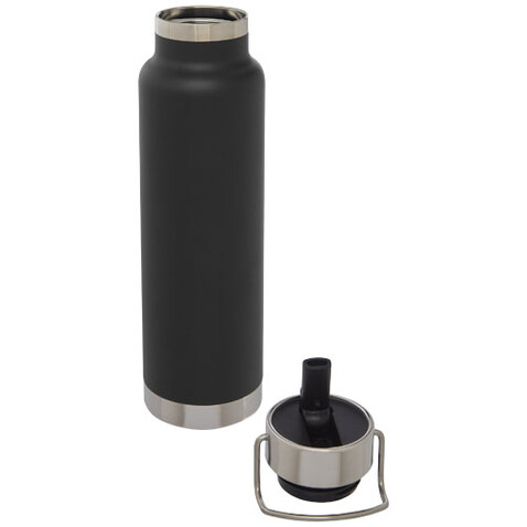 Thor 750 ml Kupfer-Vakuum Sportflasche mit Trinkhalm, schwarz bedrucken, Art.-Nr. 10073290 Thor 750 ml Kupfer-Vakuum Sportflasche mit Trinkhalm, schwarz bedrucken, Art.-Nr. 10073290
