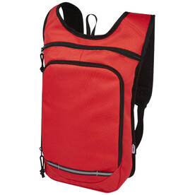 Trails GRS RPET Outdoor Rucksack 6,5 L, rot bedrucken, Art.-Nr. 12065821
