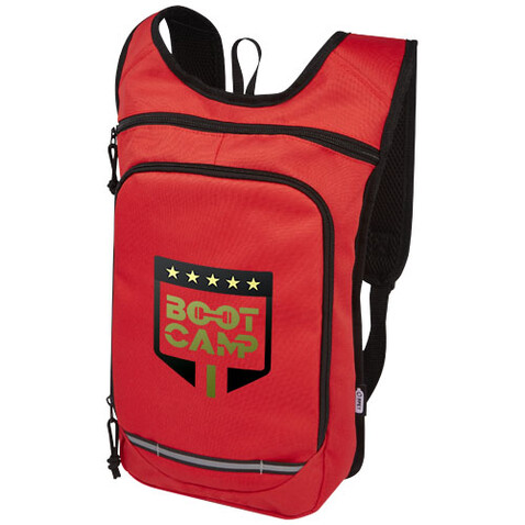 Trails GRS RPET Outdoor Rucksack 6,5 L, rot bedrucken, Art.-Nr. 12065821