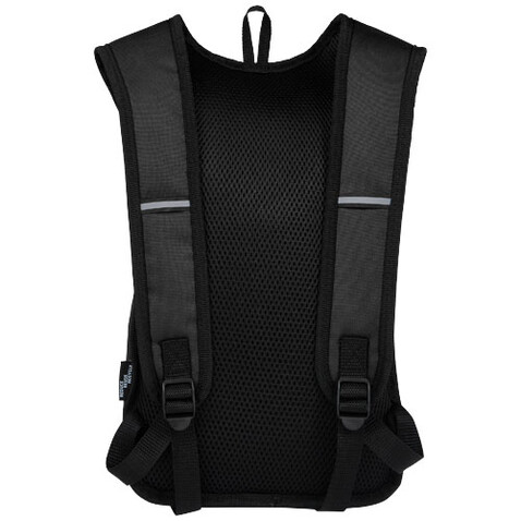 Trails GRS RPET Outdoor Rucksack 6,5 L, schwarz bedrucken, Art.-Nr. 12065890