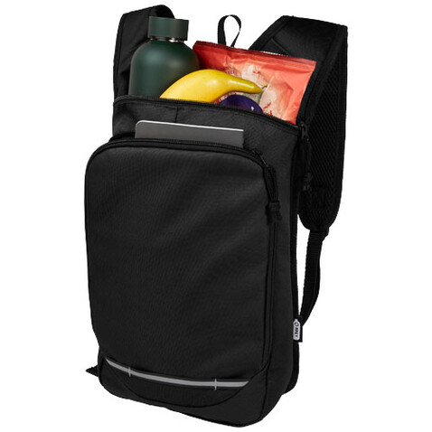 Trails GRS RPET Outdoor Rucksack 6,5 L, schwarz bedrucken, Art.-Nr. 12065890