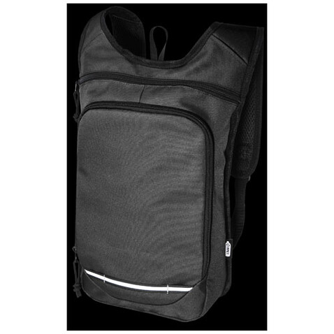 Trails GRS RPET Outdoor Rucksack 6,5 L, schwarz bedrucken, Art.-Nr. 12065890