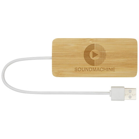 Tapas USB-Hub aus Bambus, natur bedrucken, Art.-Nr. 12430606