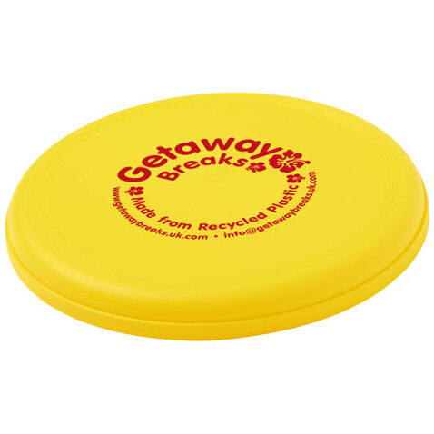 Orbit Frisbee aus recyceltem Kunststoff, gelb bedrucken, Art.-Nr. 12702911